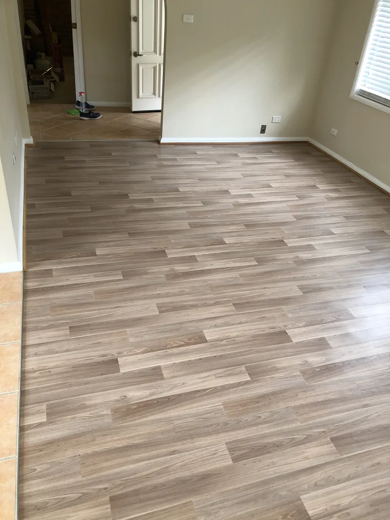 New sheet vinyl flooring after renovation in Erina