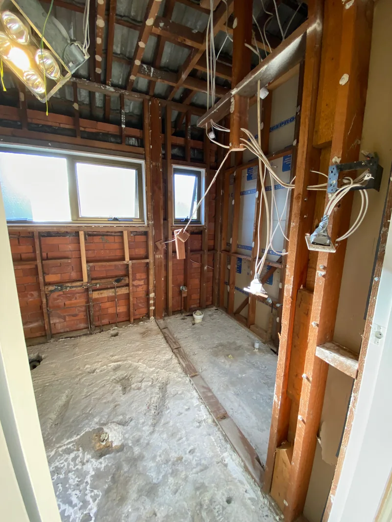 Main bathroom and WC stripped out during the Lisarow renovation