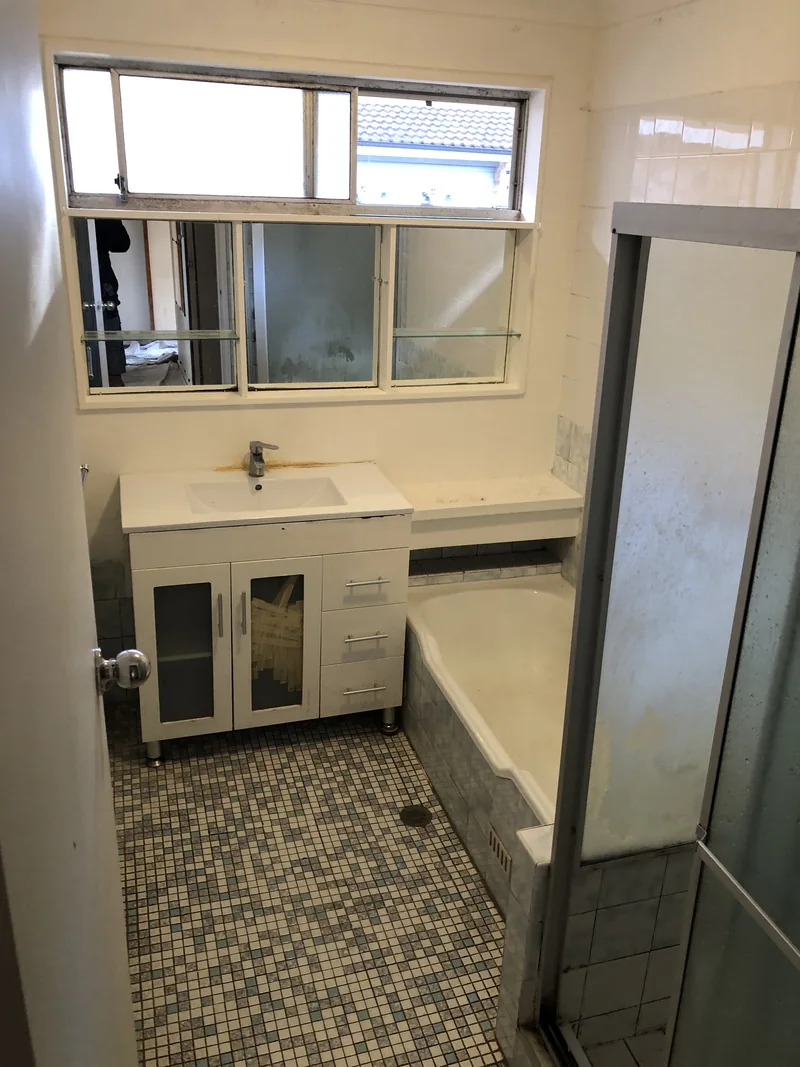 Bathroom before renovation in North Gosford