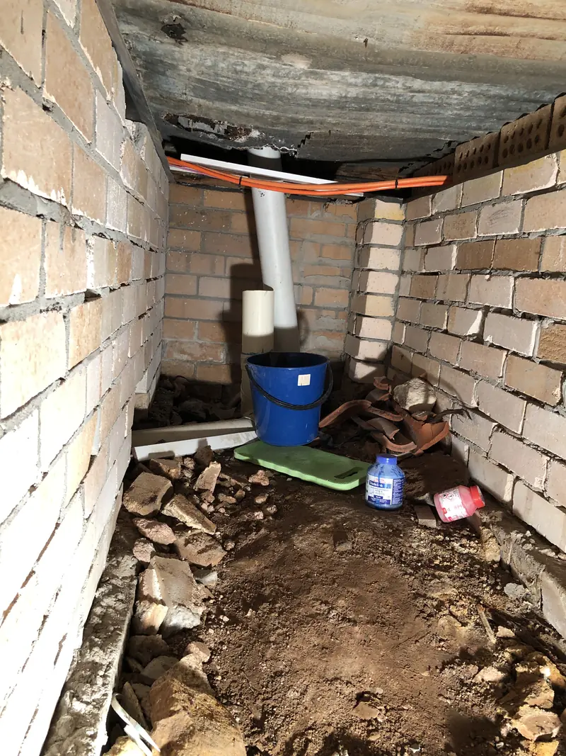 Subfloor area opened during the North Gosford renovation