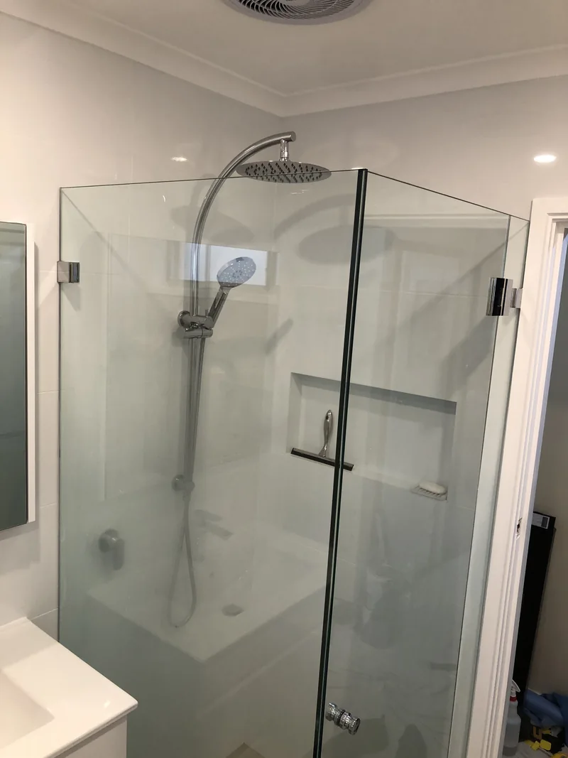 Frameless shower after renovation in North Gosford