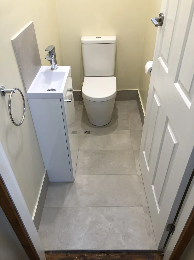 Separate toilet and vanity after renovation in North Gosford
