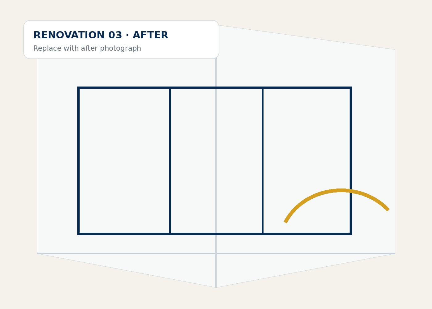 Extension and outdoor connection after photograph placeholder