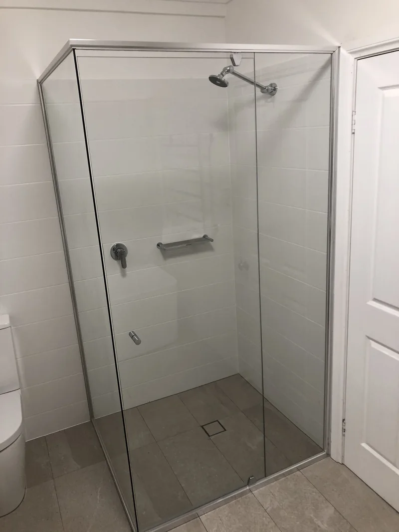 Semi-frameless shower after the main bathroom renovation in Terrigal