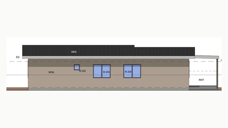 Architectural side elevation for the Woongarrah duplex